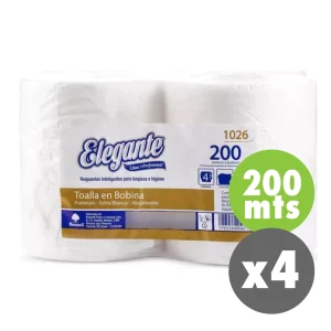 PAPEL TOALLA ROLLO EXTRA-BLANCO ELEGANTE